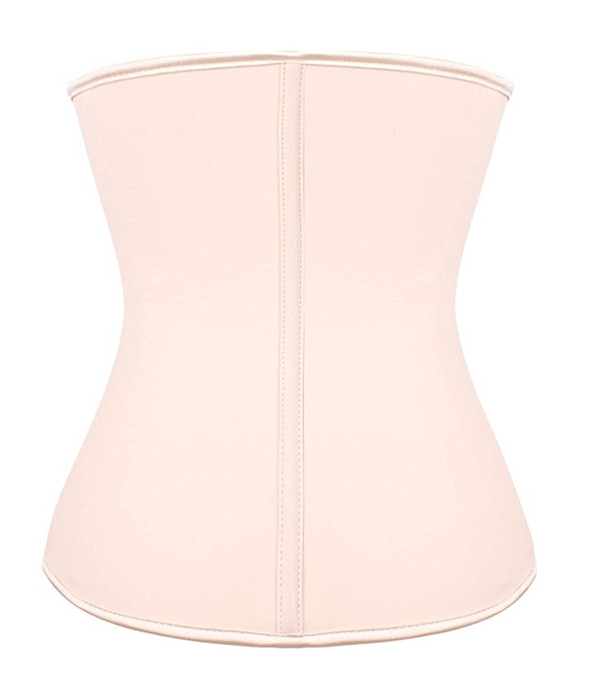 YIANNA Gaine Amincissante Femme en Latex, 9 Baleines Acier, 3 Crochets