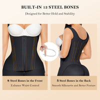 YIANNA Faja Colombienne Sculptante Post-partum Ventre Plat, Remonte-fesses, Fermeture Éclair