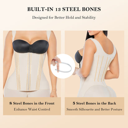 YIANNA Faja Colombienne Sculptante Post-partum Ventre Plat, Remonte-fesses, Fermeture Éclair