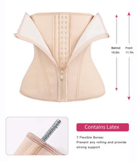 YIANNA Gaine Amincissante Latex Femme : Contrôle Ventre, Corset Sablier, Fermeture Éclair et Crochets